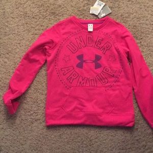 Under Armour pink sweatshirt NWT Girls YXL